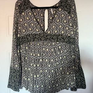 Free People bell sleeve top